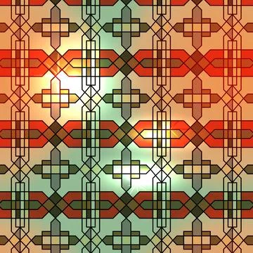 Geometric shapes in the form of triangles and rhombuses make up a compositi.. Stockillustratie