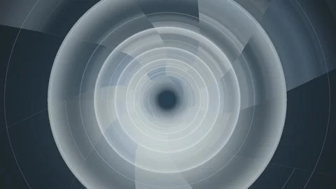 Geometric shapes form a tunnel design with circular patterns Stock Footage 337379178
