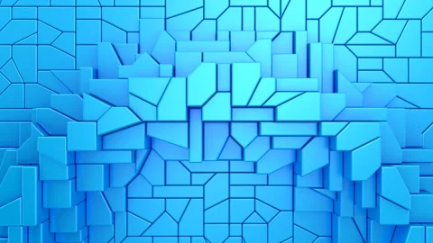Geometric Shapes Form a Wave Video stock 220425605