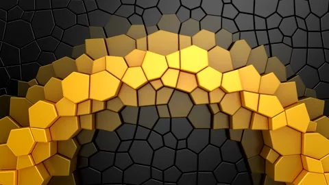 Geometric Shapes Form a Wave Video stock 231669435