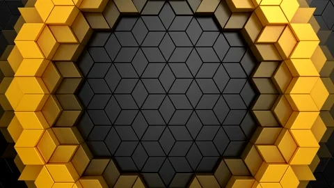 Geometric Shapes Form a Wave Stock Footage 242574791