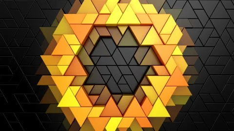 Geometric Shapes Form a Wave Stock Footage 247975466