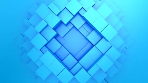 Geometric Shapes Form a Wave Stock Footage 255658965