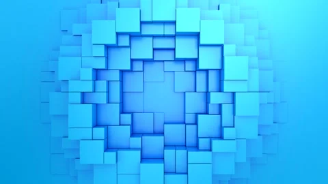 Geometric Shapes Form a Wave Stock Footage 255898332