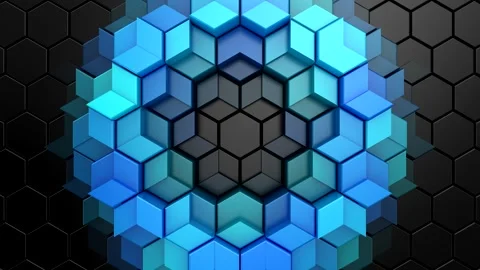 Geometric Shapes Form a Wave Stock Footage 270308976