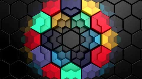 Geometric Shapes Form a Wave Stock Footage 276846922