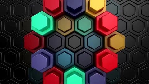 Geometric Shapes Form a Wave Stock Footage 279163206