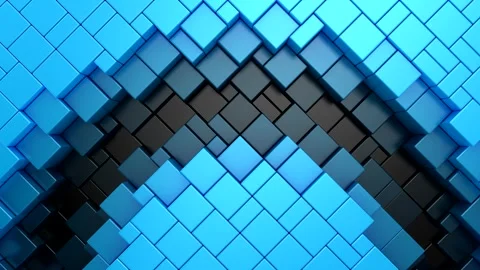 Geometric Shapes Form a Wave Stock Footage 281858182