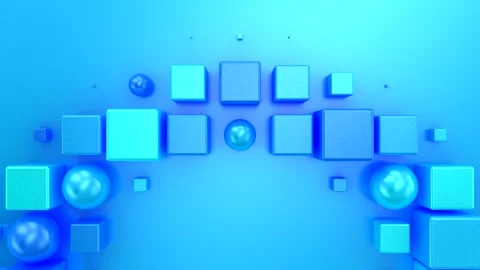 Geometric Shapes Form a Wave Stock Footage 295979883