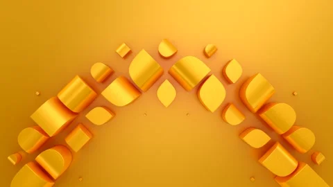 Geometric Shapes Form a Wave Video stock 300006169