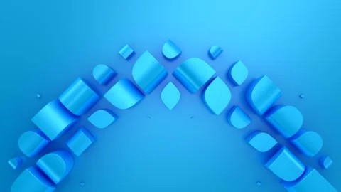 Geometric Shapes Form a Wave Stock Footage 300006522