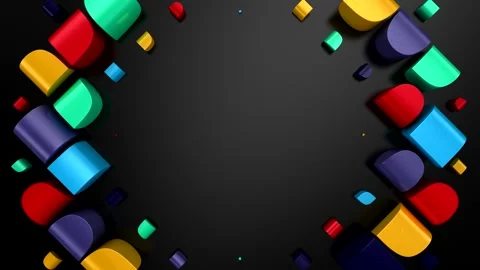 Geometric Shapes Form a Wave Stock Footage 300336215