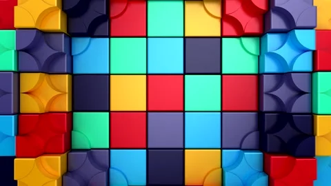 Geometric Shapes Form a Wave Stock Footage 303423076