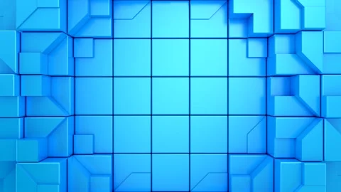 Geometric Shapes Form a Wave Video stock 306473561