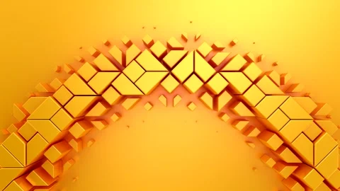 Geometric Shapes Form a Wave Stock Footage 308905853