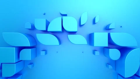 Geometric Shapes Form a Wave Stock Footage 309126942