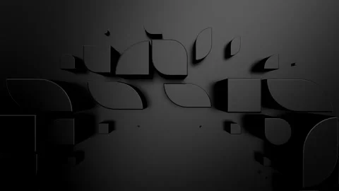 Geometric Shapes Form a Wave Stock Footage 309126953
