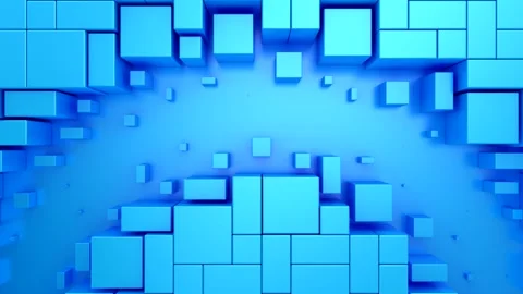 Geometric Shapes Form a Wave Stock Footage 312429171