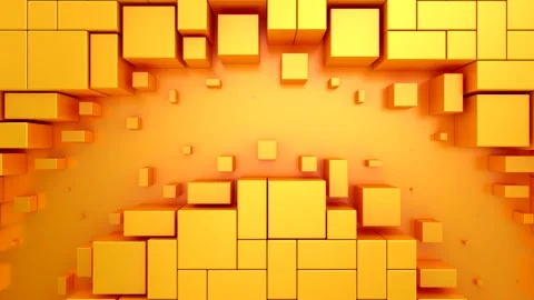 Geometric Shapes Form a Wave Stock Footage 312429173