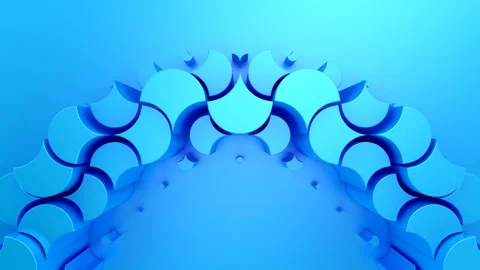 Geometric Shapes Form a Wave Stock Footage 330179667