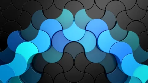 Geometric Shapes Form a Wave Video stock 331307705