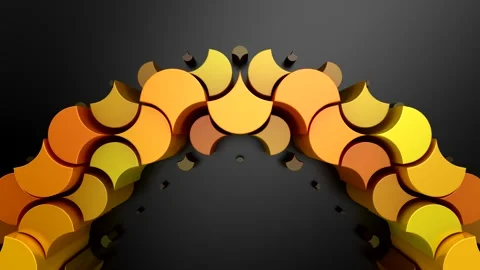 Geometric Shapes Form a Wave Video stock 331360881