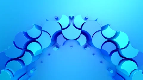 Geometric Shapes Form a Wave Video stock 331920284