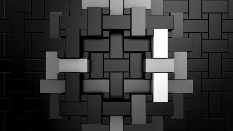 Geometric Shapes Form a Wave Stock-Footage 332887574