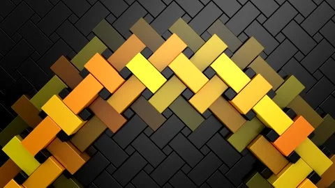 Geometric Shapes Form a Wave 库存影片 334834796