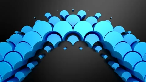 Geometric Shapes Form a Wave 库存影片 335392638