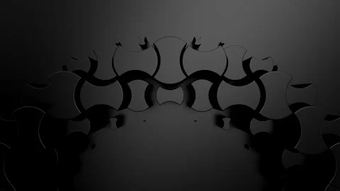Geometric Shapes Form a Wave 스톡 동영상 335863902