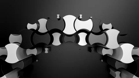 Geometric Shapes Form a Wave Stock-Footage 336279362