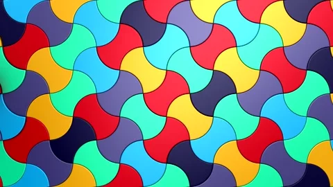 Geometric Shapes Form a Wave Stock Footage 336713397