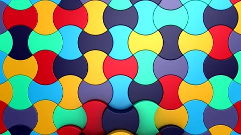 Geometric Shapes Form a Wave Vidéo 336713456