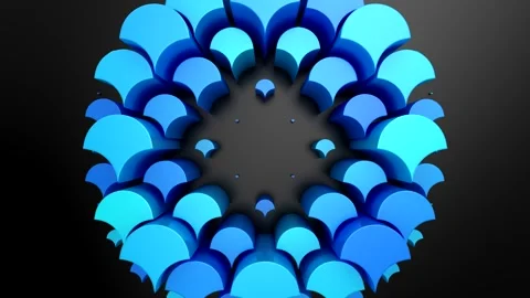 Geometric Shapes Form a Wave 動画素材 336838662