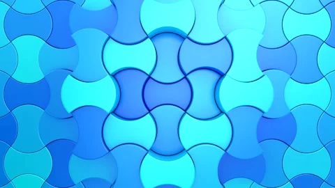 Geometric Shapes Form a Wave 動画素材 337099111