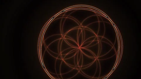 Geometric shapes forming flower pattern. Stock Footage 334522901