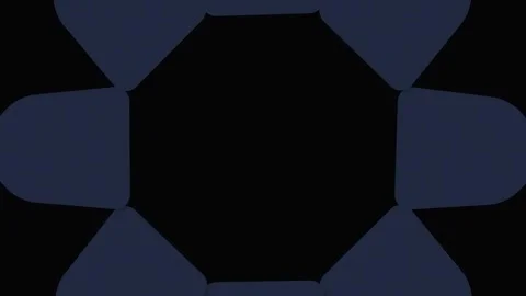 Geometric Shapes Forming Patterns With Dark Background During Animation For.. Stock Footage 340942769