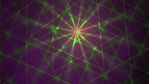 Geometric shapes with glowing green lines. Stock Footage 334873937