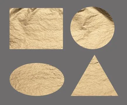 Geometric shapes in gold, including rectangle, circle, oval, ellipse, and Stock Photos