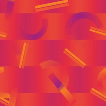 Geometric shapes gradients seamless pattern Stockillustratie