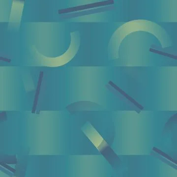 Geometric shapes gradients seamless pattern 库存插图