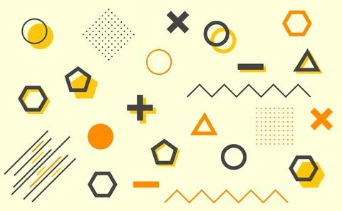 Geometric shapes graphic pattern wallpaper Stock Illustration