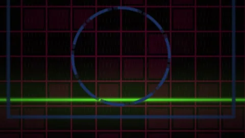Geometric shapes on grid background. Stock Footage 340016229
