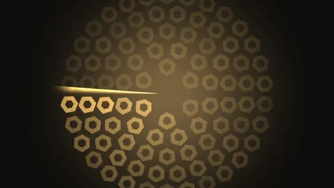 Geometric shapes in honeycomb pattern with glowing effects Stock Footage 339518441