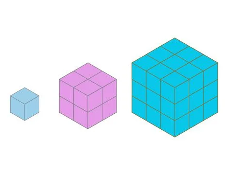 Geometric shapes isometric cube Illustrazione stock
