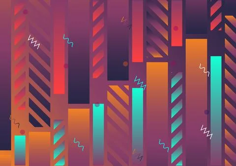 Geometric shapes. Isometric pattern design. Abstract background Иллюстрация