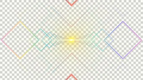 Geometric Shapes with Light Beam Stock Illustration