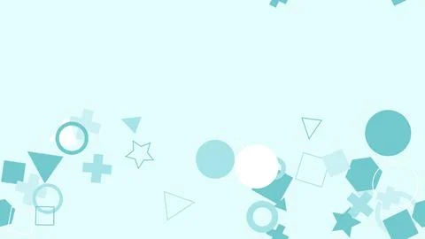 Geometric Shapes in Light Blue Background. Illustrazione stock