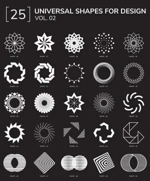 Geometric Shapes Logo 스톡 일러스트